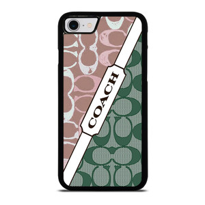COACH NEW YORK LOGO PINK GREEN PATTERN ICON iPhone SE 2022 Case Cover