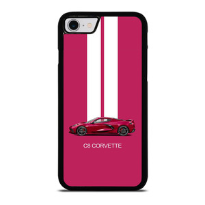 CORVETTE CAR C8 PINK iPhone SE 2022 Case Cover