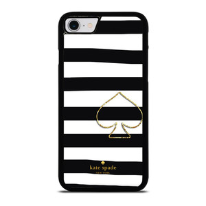KATE SPADE NEW YORK BLACK STRIPES iPhone SE 2022 Case Cover