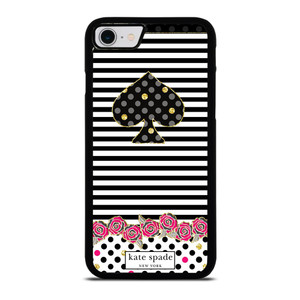 KATE SPADE NEW YORK LOGO STRIPES POLKADOTS iPhone SE 2022 Case Cover