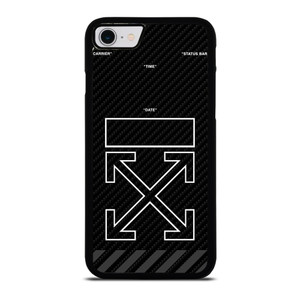 OFF WHITE LOGO TIME DATE CARBON iPhone SE 2022 Case Cover