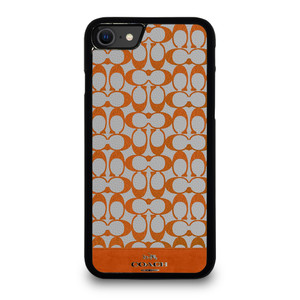 COACH NEW YORK LOGO PATTERN ORANGE EMBLEM. iPhone SE 2020 Case Cover