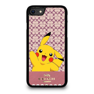 COACH NEW YORK LOGO PINK X PIKACHU POKEMON. iPhone SE 2020 Case Cover