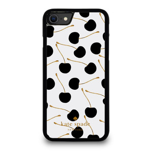 KATE SPADE NEW YORK LOGO BLACK CHERRIES. iPhone SE 2020 Case Cover