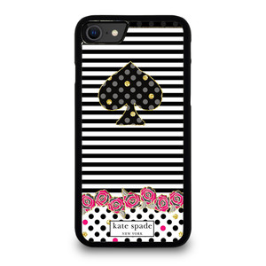 KATE SPADE NEW YORK LOGO STRIPES POLKADOTS. iPhone SE 2020 Case Cover