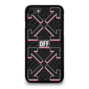 OFF WHITE LOGO BLACK PINK. iPhone SE 2020 Case Cover
