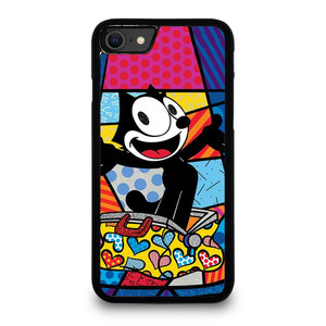 ROMERO BRITTO FELIX THE CAT ART. iPhone SE 2020 Case Cover ROMERO BRITTO FELIX THE CAT ART. iPhone SE 2020 Case Cover