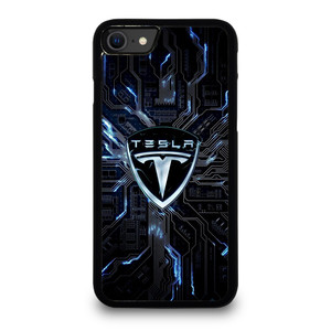 TESLA ELECTRIC CAR LOGO. iPhone SE 2020 Case Cover