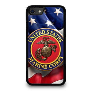 UNITED STATES US MARINE CORPS LOGO FLAG. iPhone SE 2020 Case Cover