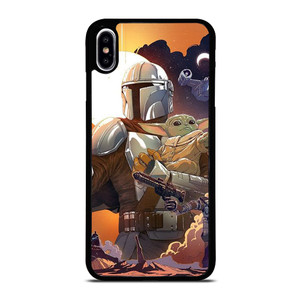 BABY YODA AND MANDALORIAN STAR WARS iPhone XS Max Case Cover