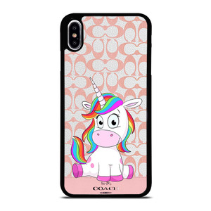 COACH NEW YORK LOGO CUTE UNICORN iPhone XS Max Case Cover
