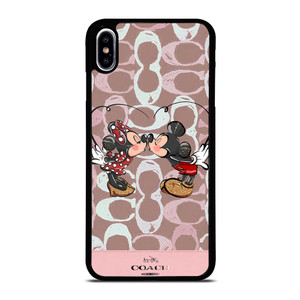 COACH NEW YORK LOGO MICKEY MINNIE MOUSE DISNEY KISS iPhone XS Max Case Cover