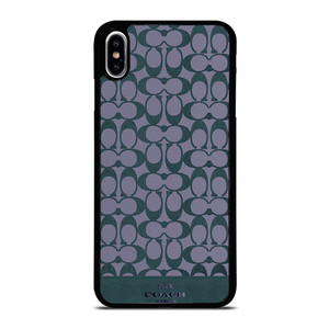 COACH NEW YORK LOGO PATTERN GREEN EMBLEM iPhone XS Max Case Cover