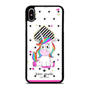 KATE SPADE NEW YORK LOGO CUTE UNICORN iPhone XS Max Case Cover