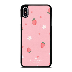 KATE SPADE NEW YORK LOGO STRAWBERRIES iPhone XS Max Case Cover KATE SPADE NEW YORK LOGO STRAWBERRIES iPhone XS Max Case Cover