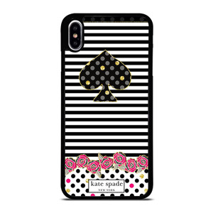 KATE SPADE NEW YORK LOGO STRIPES POLKADOTS iPhone XS Max Case Cover