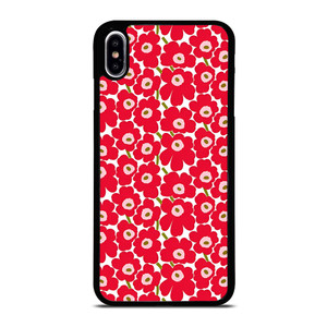 MARIMEKO PATTERN RED POPPY FLOWER iPhone XS Max Case Cover