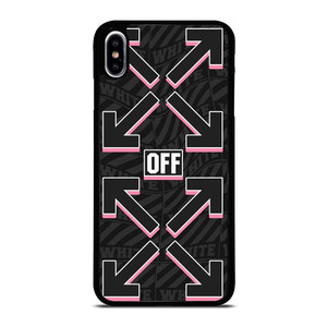 OFF WHITE LOGO BLACK PINK iPhone XS Max Case Cover