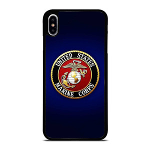 UNITED STATES US MARINE CORPS LOGO BLUE iPhone XS Max Case Cover