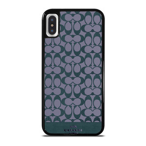 COACH NEW YORK LOGO PATTERN GREEN EMBLEM iPhone X / XS Case Cover