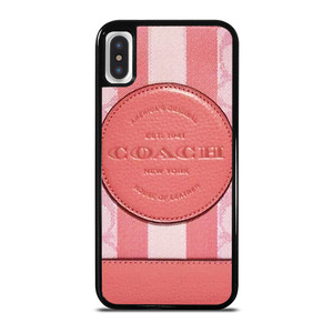 COACH NEW YORK LOGO PINK WALLET iPhone X / XS Case Cover