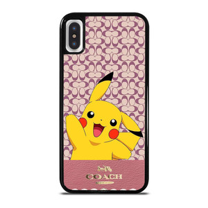COACH NEW YORK LOGO PINK X PIKACHU POKEMON iPhone X / XS Case Cover