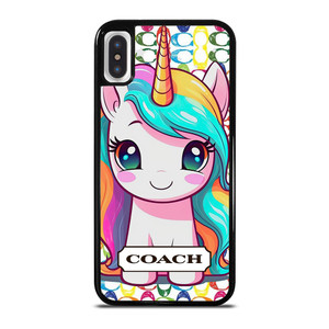 COACH NEW YORK LOGO PRETTY UNICORN iPhone X / XS Case Cover