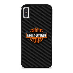 HARLEY DAVIDSON MOTORCYCLES LOGO CARBON iPhone X / XS Case Cover