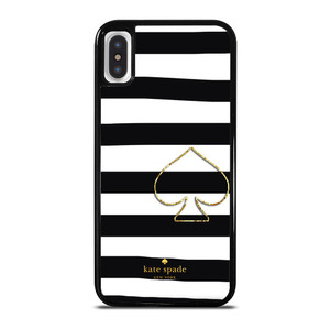 KATE SPADE NEW YORK BLACK STRIPES iPhone X / XS Case Cover