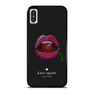 KATE SPADE NEW YORK LIPS AND CHERRY iPhone X / XS Case Cover KATE SPADE NEW YORK LIPS AND CHERRY iPhone X / XS Case Cover