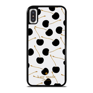 KATE SPADE NEW YORK LOGO BLACK CHERRIES iPhone X / XS Case Cover KATE SPADE NEW YORK LOGO BLACK CHERRIES iPhone X / XS Case Cover