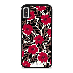 KATE SPADE NEW YORK LOGO RED ROSES iPhone X / XS Case Cover