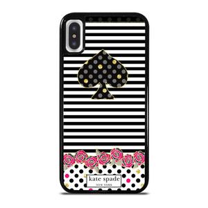 KATE SPADE NEW YORK LOGO STRIPES POLKADOTS iPhone X / XS Case Cover