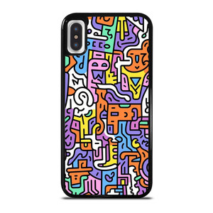 KEITH HARING ART COLORFUL STYLE iPhone X / XS Case Cover