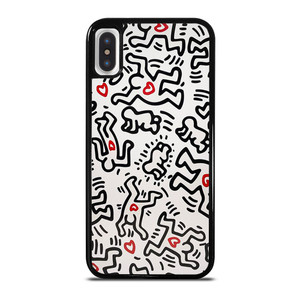 KEITH HARING ART HEART FIGURES iPhone X / XS Case Cover