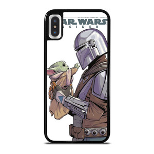 MANDALORIAN AND BABY YODA STAR WARS INSIDER iPhone X / XS Case Cover