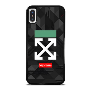 OFF WHITE LOGO SUPREME ICON iPhone X / XS Case Cover