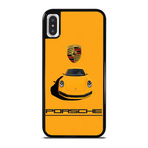 PORSCHE CAR LOGO YELLOW iPhone X / XS Case Cover