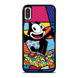 ROMERO BRITTO FELIX THE CAT ART iPhone X / XS Case Cover ROMERO BRITTO FELIX THE CAT ART iPhone X / XS Case Cover