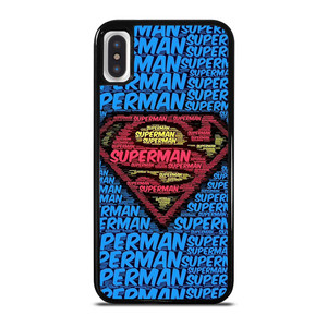 SUPERMAN TYPOGRAPHY LOGO iPhone X / XS Case Cover