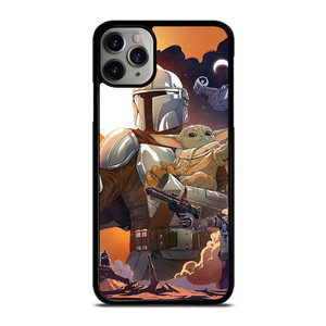 BABY YODA AND MANDALORIAN STAR WARS iPhone 11 Pro Max Case Cover