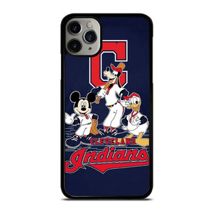 CLEVELAND INDIANS BASEBALL DISNEY MICKEY DONALD GOOFY iPhone 11 Pro Max Case Cover