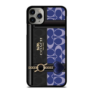 COACH NEW YORK LOGO BLUE BAG iPhone 11 Pro Max Case Cover