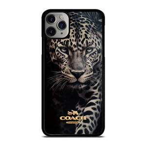 COACH NEW YORK LOGO LEOPARD iPhone 11 Pro Max Case Cover