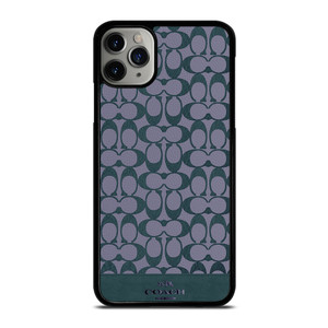 COACH NEW YORK LOGO PATTERN GREEN EMBLEM iPhone 11 Pro Max Case Cover