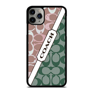 COACH NEW YORK LOGO PINK GREEN PATTERN ICON iPhone 11 Pro Max Case Cover