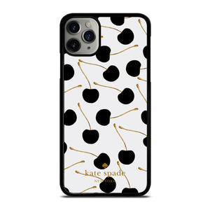KATE SPADE NEW YORK LOGO BLACK CHERRIES iPhone 11 Pro Max Case Cover