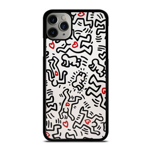 KEITH HARING ART HEART FIGURES iPhone 11 Pro Max Case Cover
