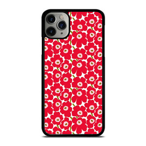MARIMEKO PATTERN RED POPPY FLOWER iPhone 11 Pro Max Case Cover
