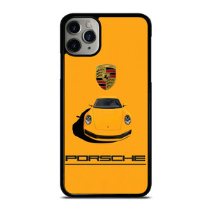 PORSCHE CAR LOGO YELLOW iPhone 11 Pro Max Case Cover